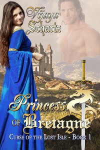 Medieval romance novel cover for Princess of Bretagne by Vijaya Schartz